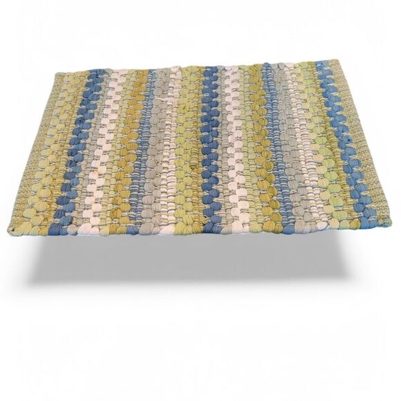 Handwoven Multicolor Striped placemats set of 6 - Picture 1 of 4